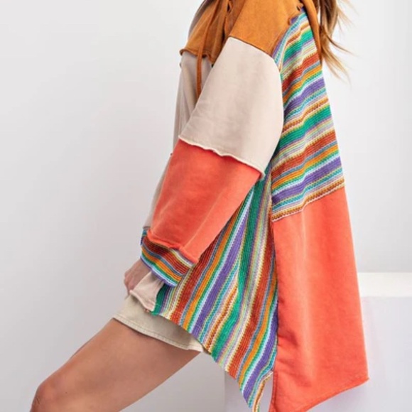 Easel Multicolor Patchwork Hoodie - Picture 2 of 3